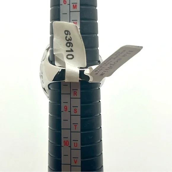 Lia Sophia Silver Tone Dome Ring Size 8 NWT Bold Statement - Picture 5 of 7